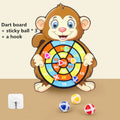 Child Montessori Toys for Kids 2 to 4 Years Old Cartoon Animal Dart Board Sticky Ball Family Interactive Educational Toys Baby