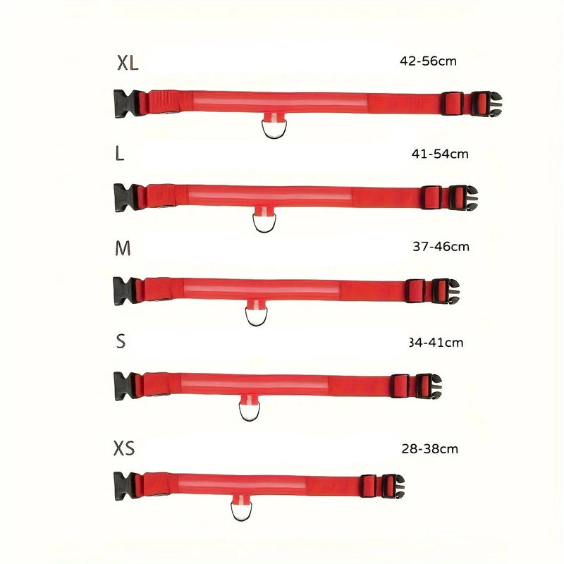 Coleira de cão reflexiva LED
